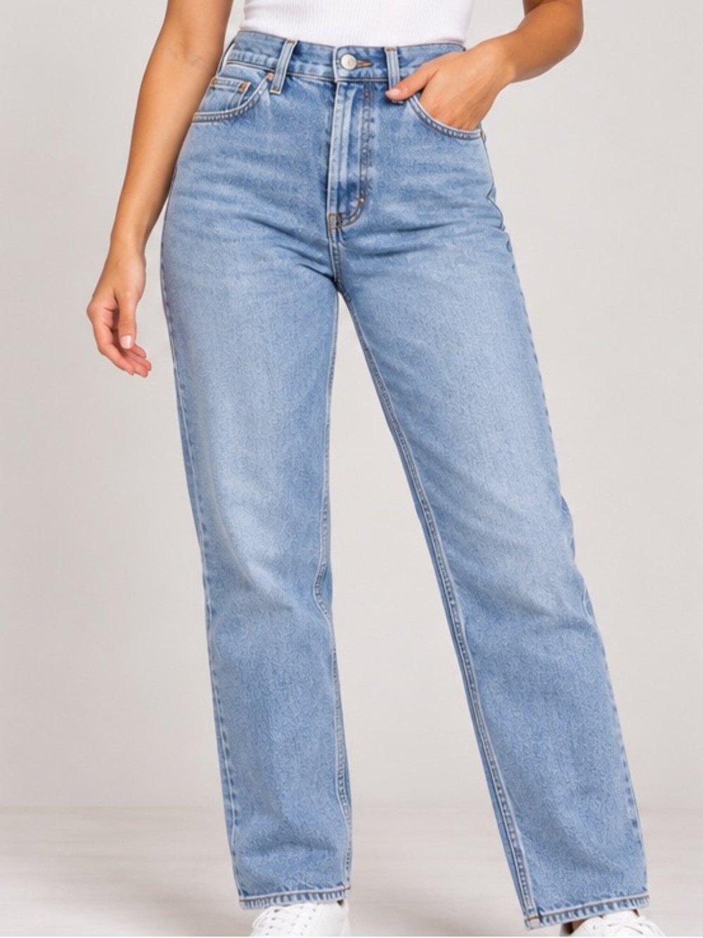 Denim Forum Arlo Straight Leg High-Rise Jeans